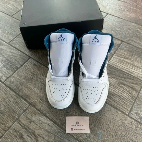 Brand New Air Jordan 1 Mid Men’s Sneakers “Industrial Blue” - Picture 6 of 12